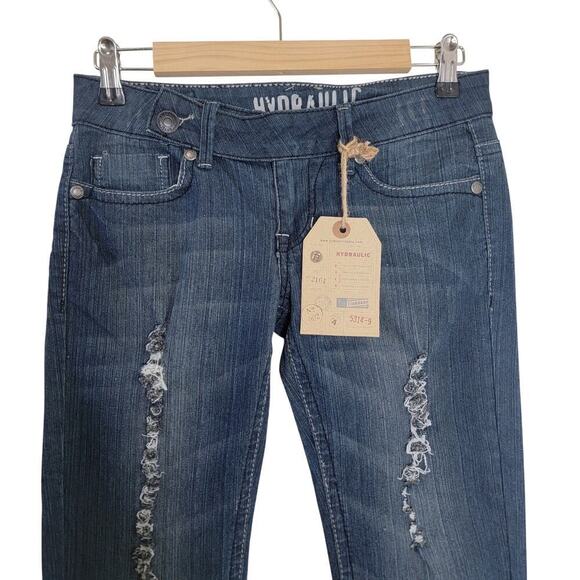 NWT Hydraulic Slim Boot Bailey Denim Low Rise Blue Jeans Stretch Pants Size 5/6 - Picture 2 of 10